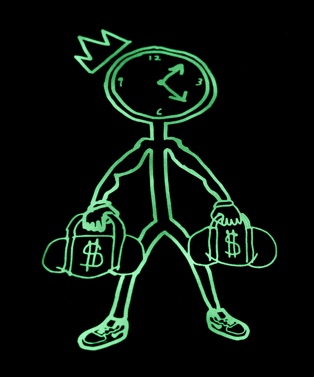 Time is Money Round Bottom T-shirt DESIGNED BY THE STREETS